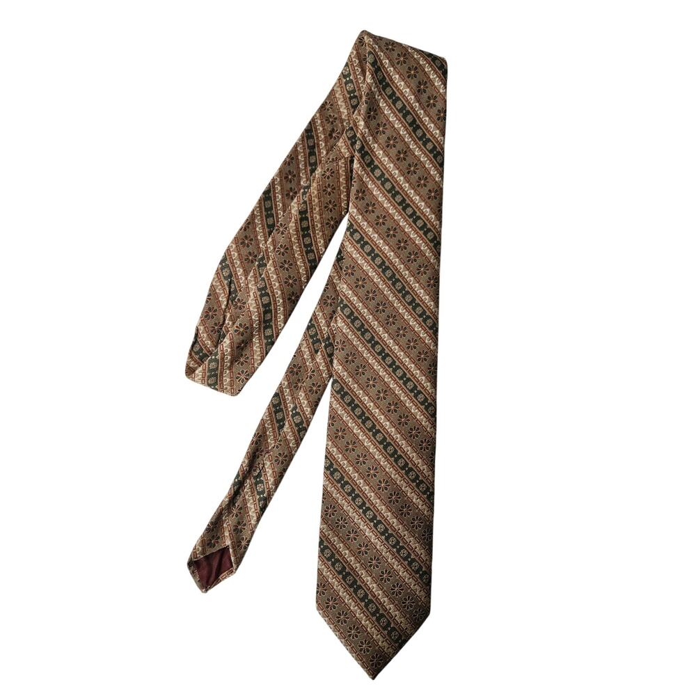 VTG Designer Ties Polyester Mens Neck Tie Formal Traditionalist Multi Stripe